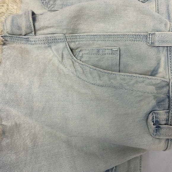 Anthropology Pilcro light blue fringe with pocket cotton blend shorts size 30 - Picture 12 of 13